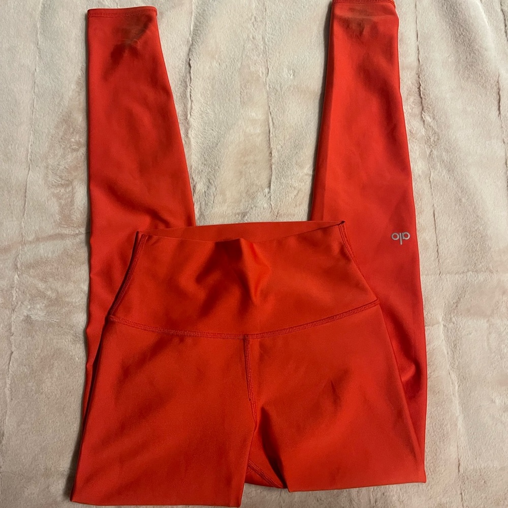 ALO Yoga Bright Red High-Rise Leggings